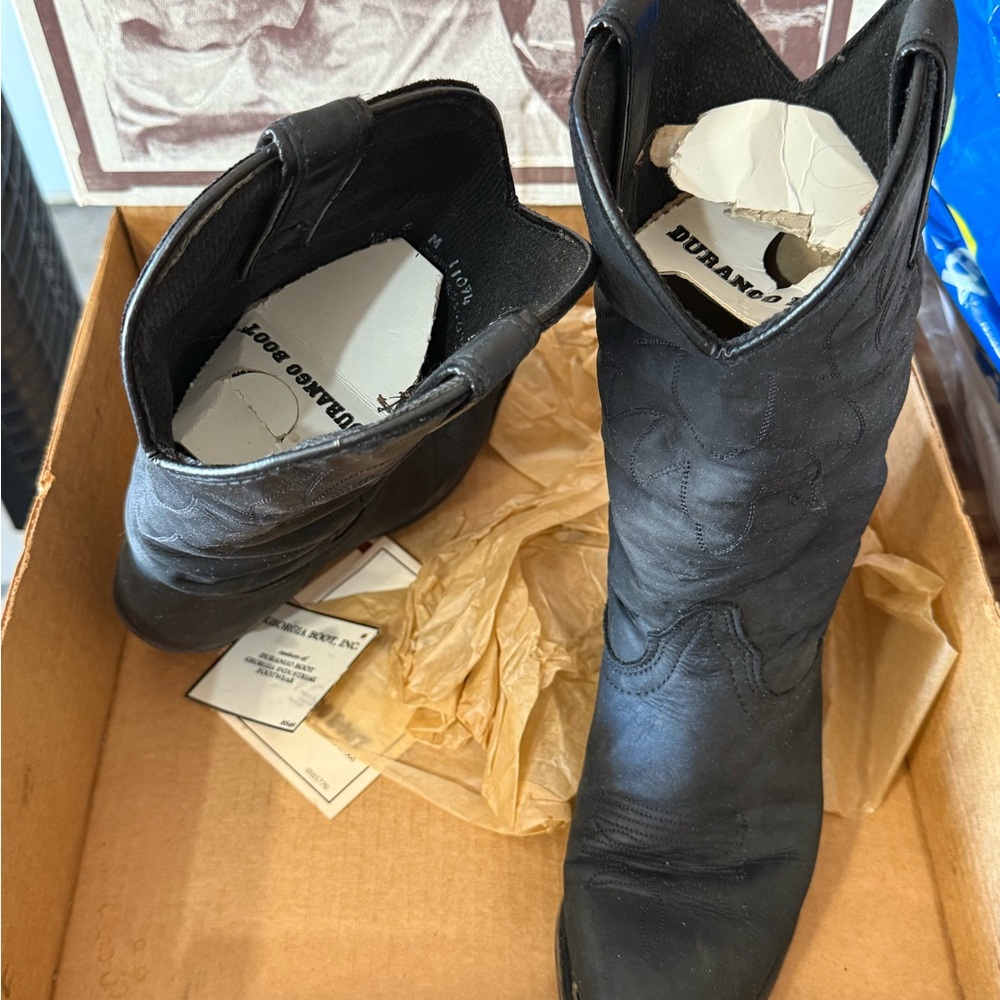 Durango Black Ankle Boots with Sleek Design